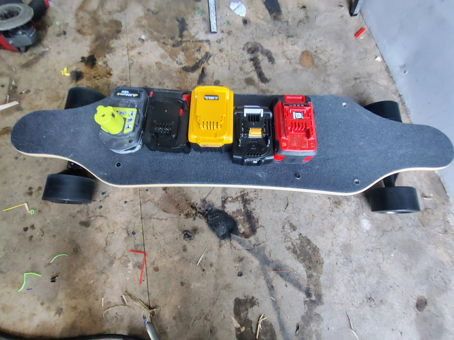 The Ultimate Electric Skateboard: Power Your Ride with Ozito, Ryobi, DeWalt, Makita, Milwaukee Batteries! pre-order