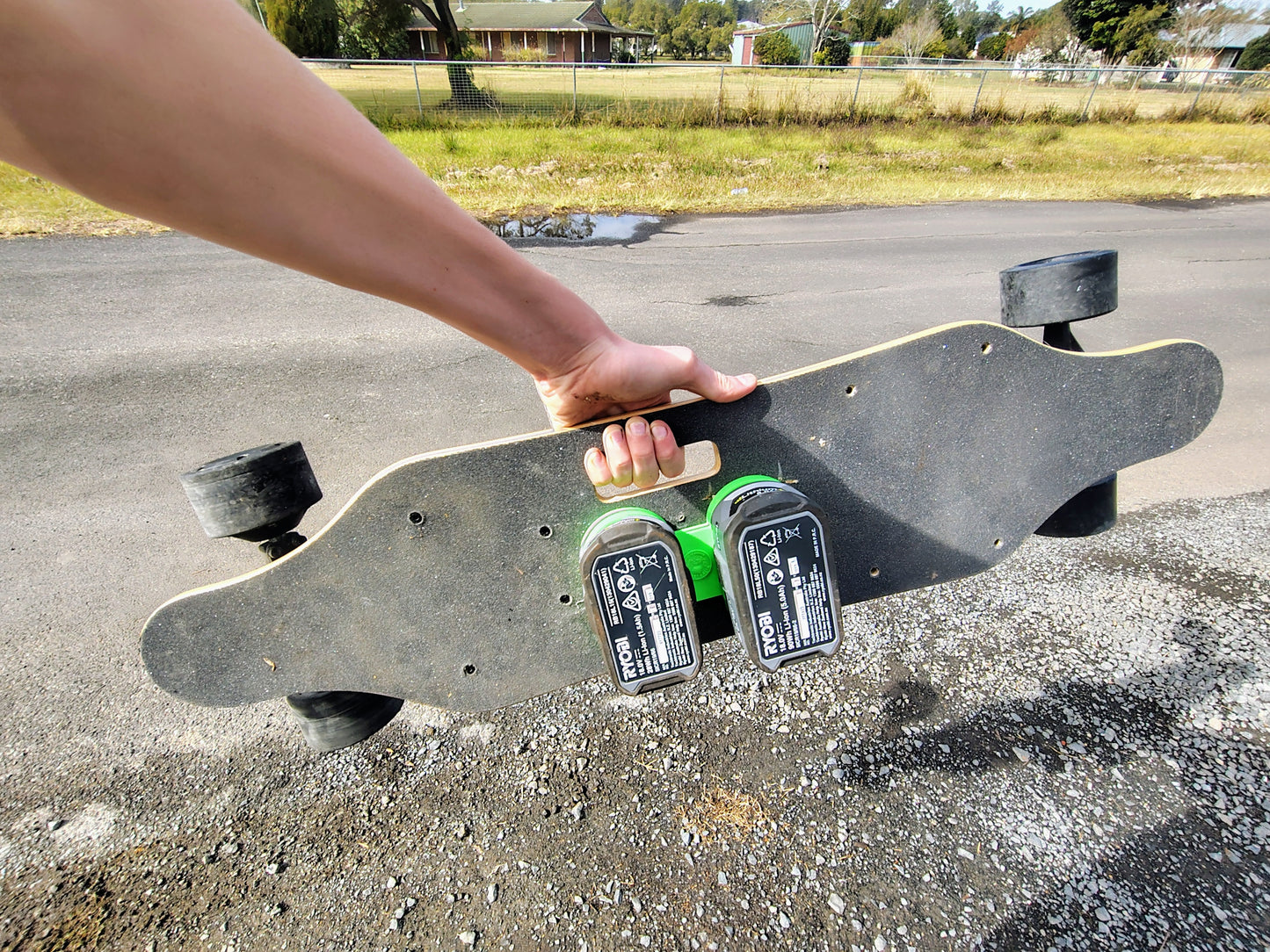 The Ultimate Electric Skateboard: Power Your Ride with Ozito, Ryobi, DeWalt, Makita, Milwaukee Batteries! pre-order