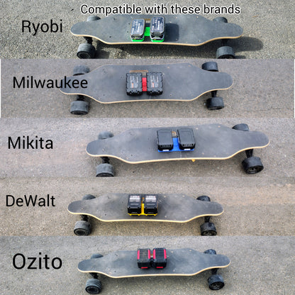 The Ultimate Electric Skateboard: Power Your Ride with Ozito, Ryobi, DeWalt, Makita, Milwaukee Batteries! pre-order